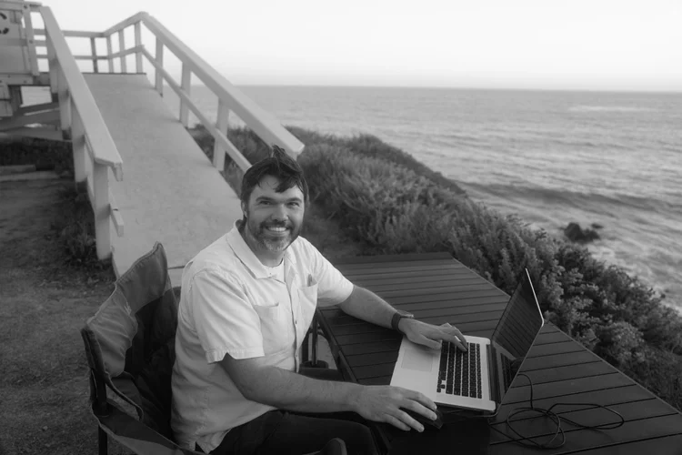 Gabe Thorburn working seaside